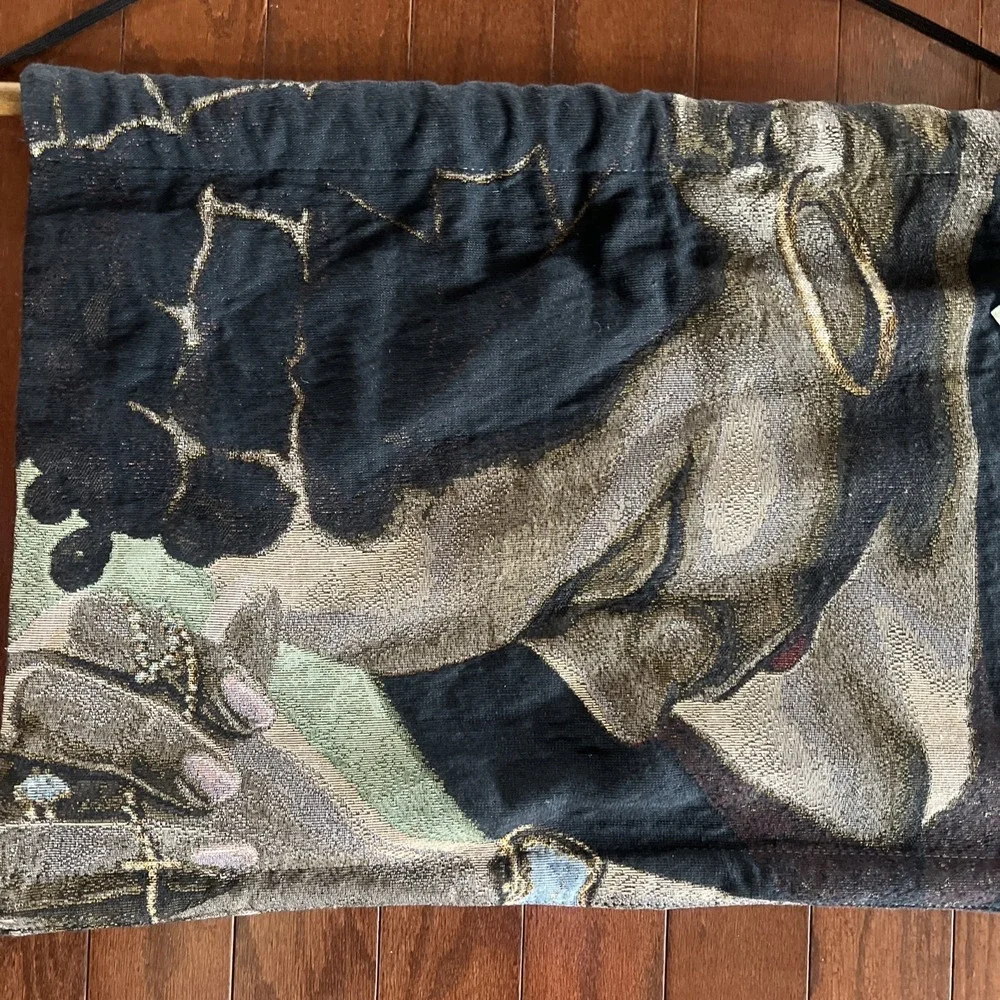Wall Hanging Tapestry Time Well Spent Henry Battle Angel Woven  African Art